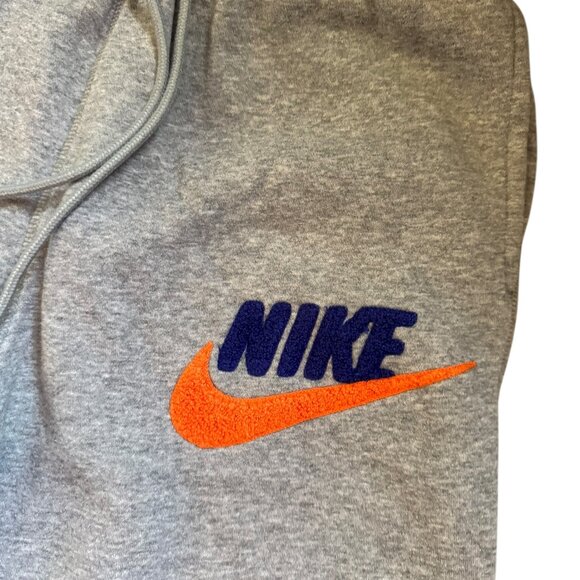 Nike Men's Gray Jogger Sweatsuit Blue/Orange Chenille Logo EUC Size Men's Small - Picture 5 of 5
